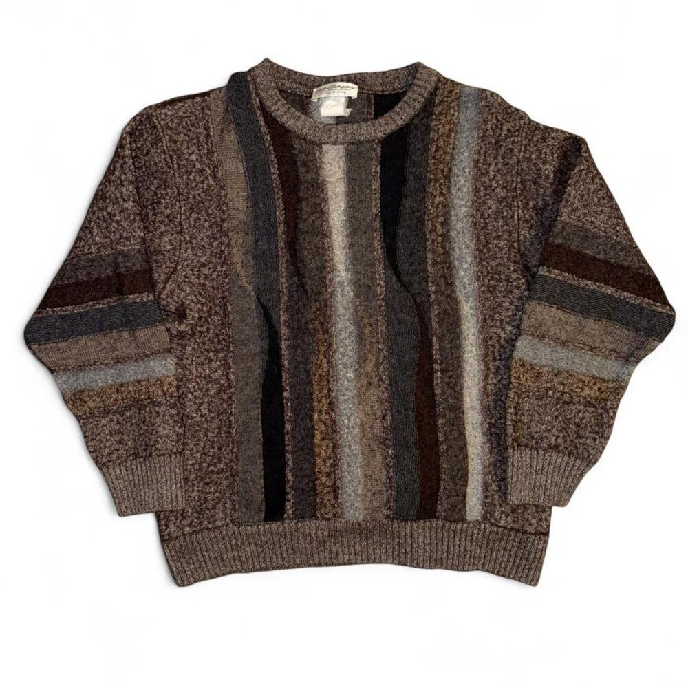 Vintage Vtg 90s coogi style Norm Thompson wool sweater grandpacore streetwear - Picture 2 of 4